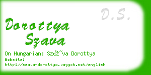 dorottya szava business card